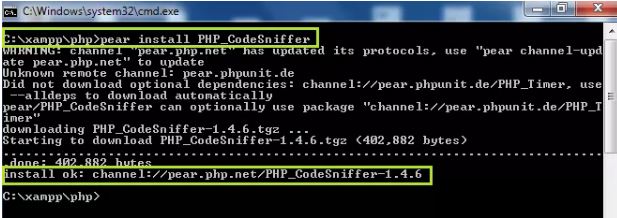 install phpCodeSniffer